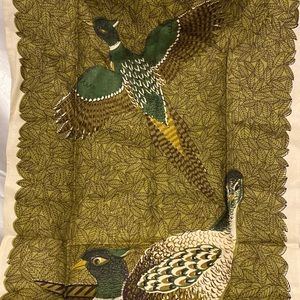 Vintage Lois Long pheasants towel